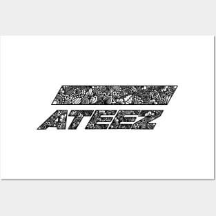 Zentangle ATEEZ Logo Posters and Art